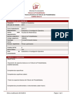 Gr. Clases Teórico-Prácticas de Cálculo de Probabilidades: Datos Básicos de La Asignatura