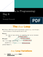 Introduction To Programming: Day 6: Soumajit Pramanik