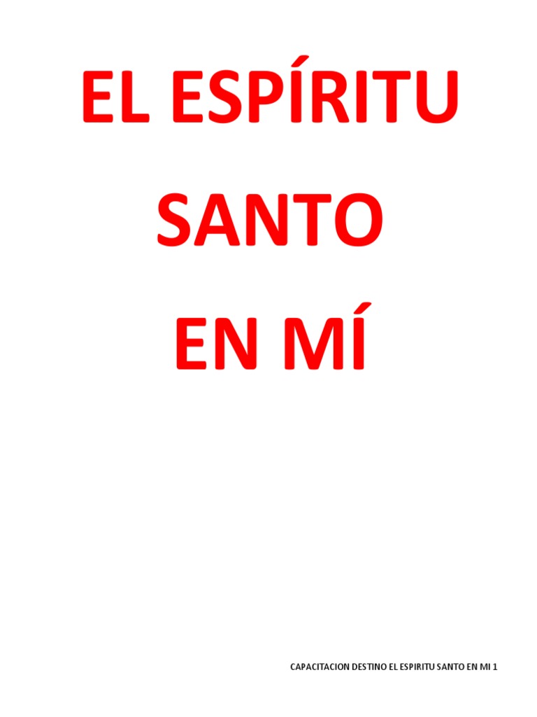 El Espíritu Santo en Mi 3 | PDF | Bautismo Con El Espiritu Santo ...