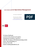Introduction To Operations Management 1