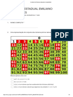 0 - 1ª AVAL. BIM. 1º ANO CEEG 2021 - Formulários Google