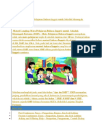 Materi Lengkap Mata Pelajaran Bahasa Inggris Untuk Sekolah Menengah Pertama