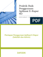 Praktik Baik Penggunaan Aplikasi E-Rapor SD Didik Rahmadi