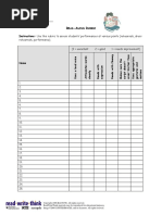 Read Aloud Rubric