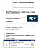 Psig-010 Rocedimiento de Acciones Correctivas y Preventivas