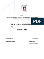 Drafting: B.B.A. LL.B. - SEMESTER-2 (2020-25)
