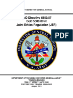 Dod Directive 5500.07 Dod 5500.07-R Joint Ethics Regulation (Jer)