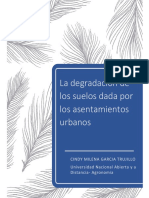 La Degradación de Los Suelos Dada Por Los Asentamientos Urbanos