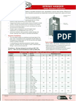 Product Features: Selection Table For Deflection Spring Hangers