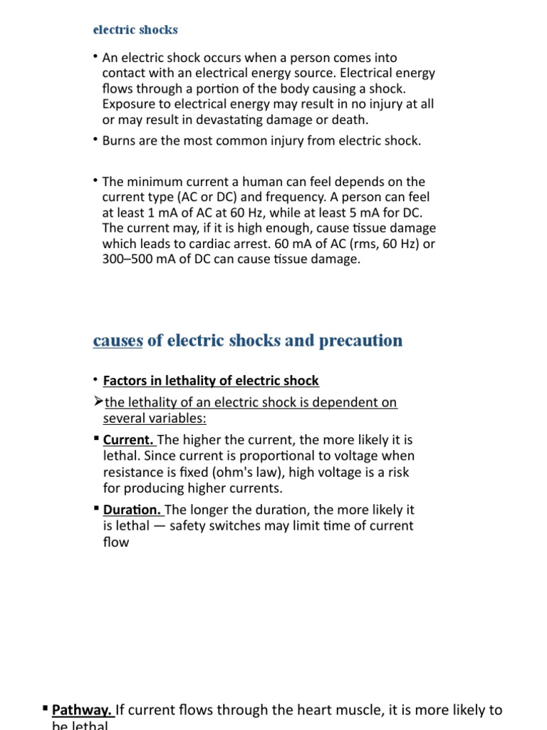 How Electric Shocks Can Harm and How to Prevent Them | PDF | Force ...