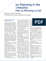 Production Planning in The Clothing Industry:: Failing To Plan Is Planning To Fail