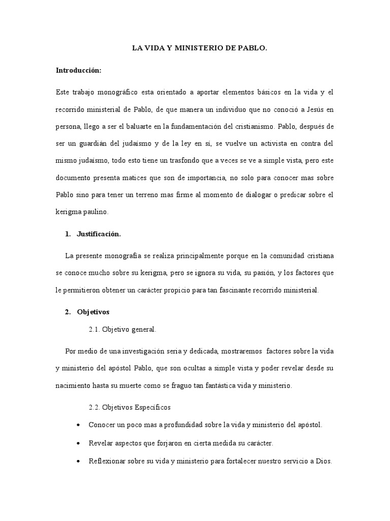 Vida y ministerio del apóstol Pablo | PDF | Pablo el apóstol | Bernabé