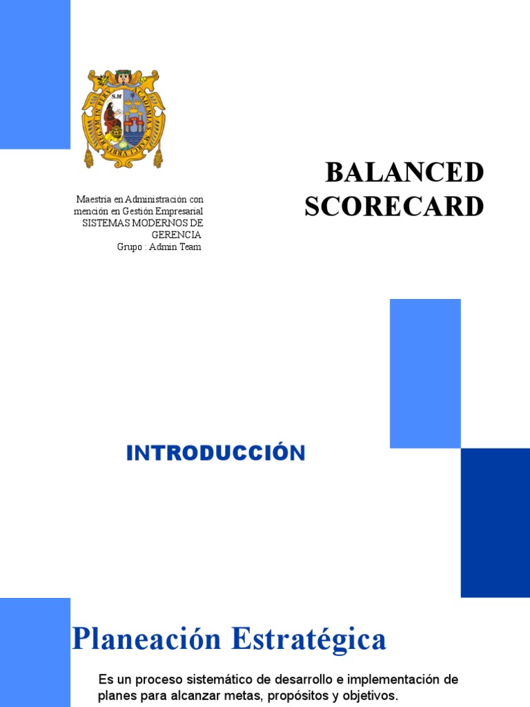 Implementación del Balanced Scorecard | PDF | Rentabilidad sobre ...