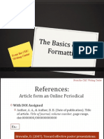 The Basics of APA Formatting