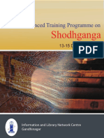 Advanced Training Programme On: Shodhganga