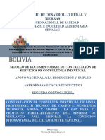 Contratación de Consultoría Individual para Fortalecimiento del Sistema de Vigilancia Fitosanitaria del Cacao