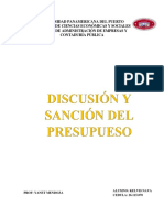 Discusion y Sancion Del Presupuesto