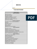 Planes de estudio Medicina, Enfermería, Derecho e Ingeniería