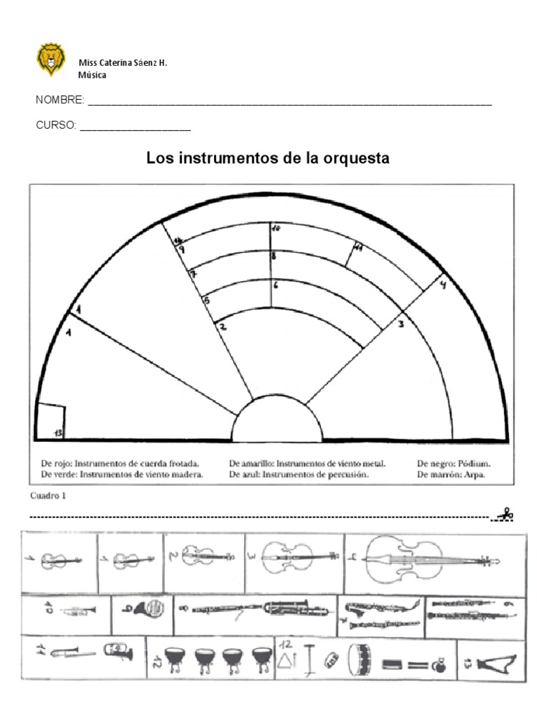 Los Instrumentos de La Orquesta - Guia | PDF