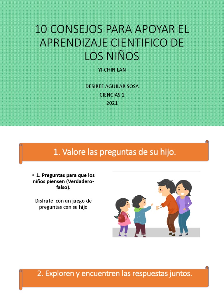 10 Consejos para Apoyar El Aprendizaje Cientifico de | PDF