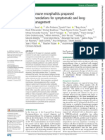 Autoimmune Encephalitis Proposed Recommendations For Symptomatic and Long-Term Management