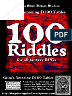 100 Riddles For All Fantasy RPGs