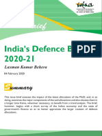 Issue Brief: India's Defence Budget 2020-21