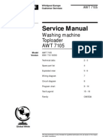 Service Manual: Washing Machine Toploader AWT 7105