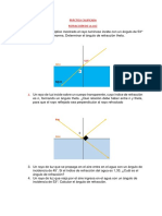 Refracción luz ángulos índice