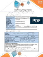 Guia de Actividades y Rúbrica de Evaluación Fase 1 Conceptualizar Terminos de La Planeación Estategica