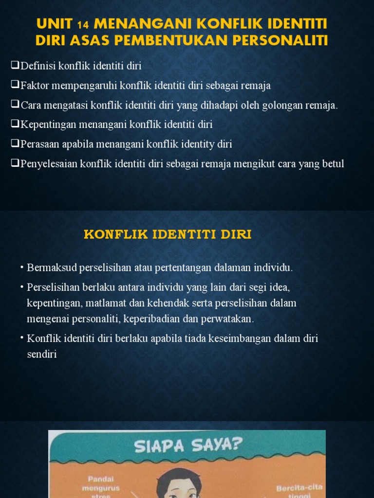 Unit 14 Menangani Konflik Identiti Diri Asas Pembentukan Pdf