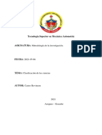 Castro Rovinson-Clasificación de Las Ciencias.