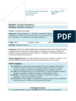 Sílabo Teología Sistemática 2, 2014-2015, IIB