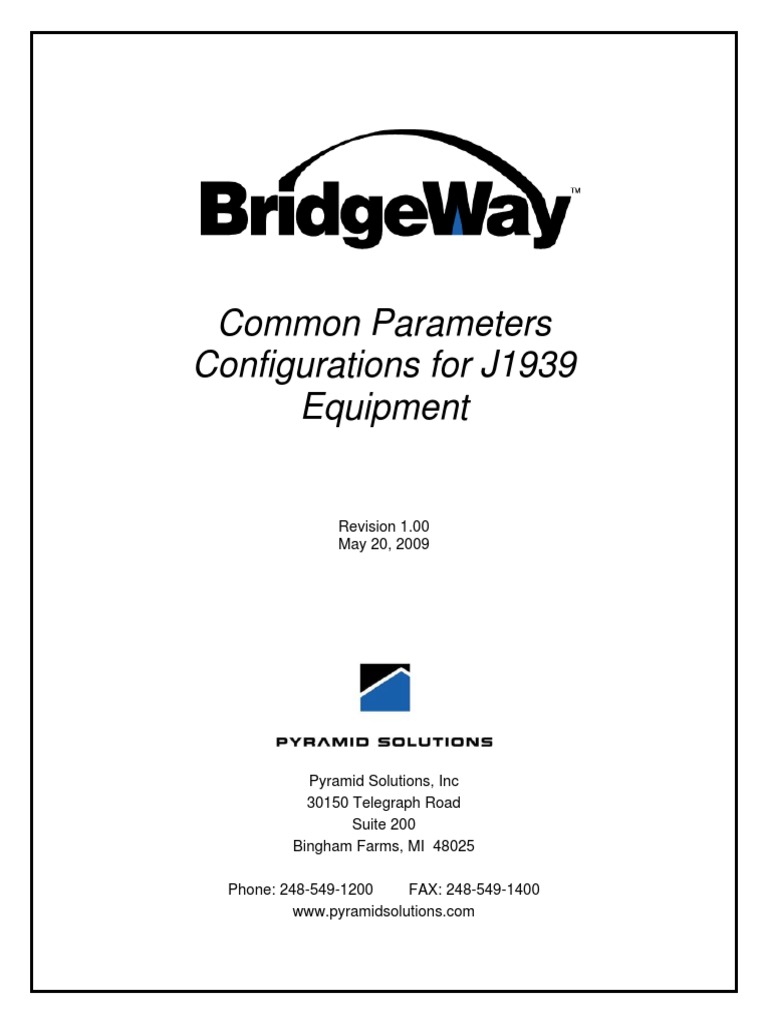 J1939 Configurations for BridgeWay Modules | PDF | Computer Network ...