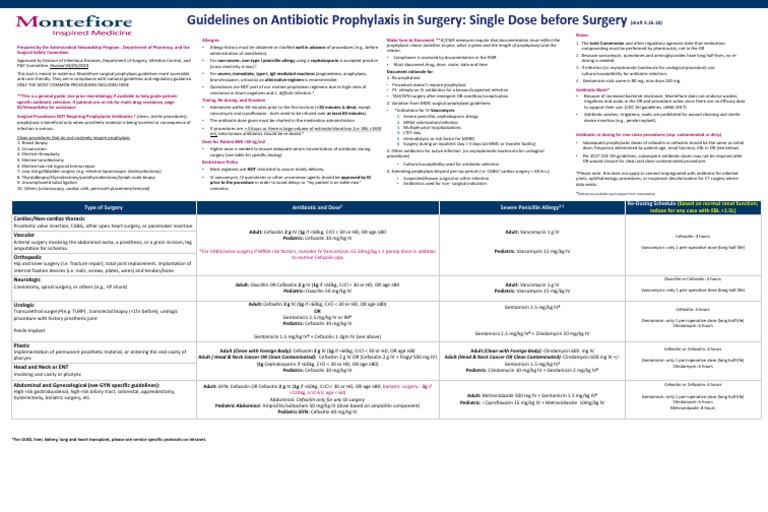 Guideline On Antibiotic Prophylaxis in Surgery PDF Antimicrobial