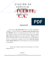 Cartas Estacion de Servicio El Fuerte