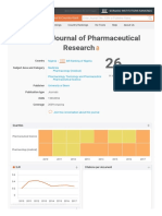 Tropical Journal of Pharmaceutical Research: Scimago Journal & Country Rank