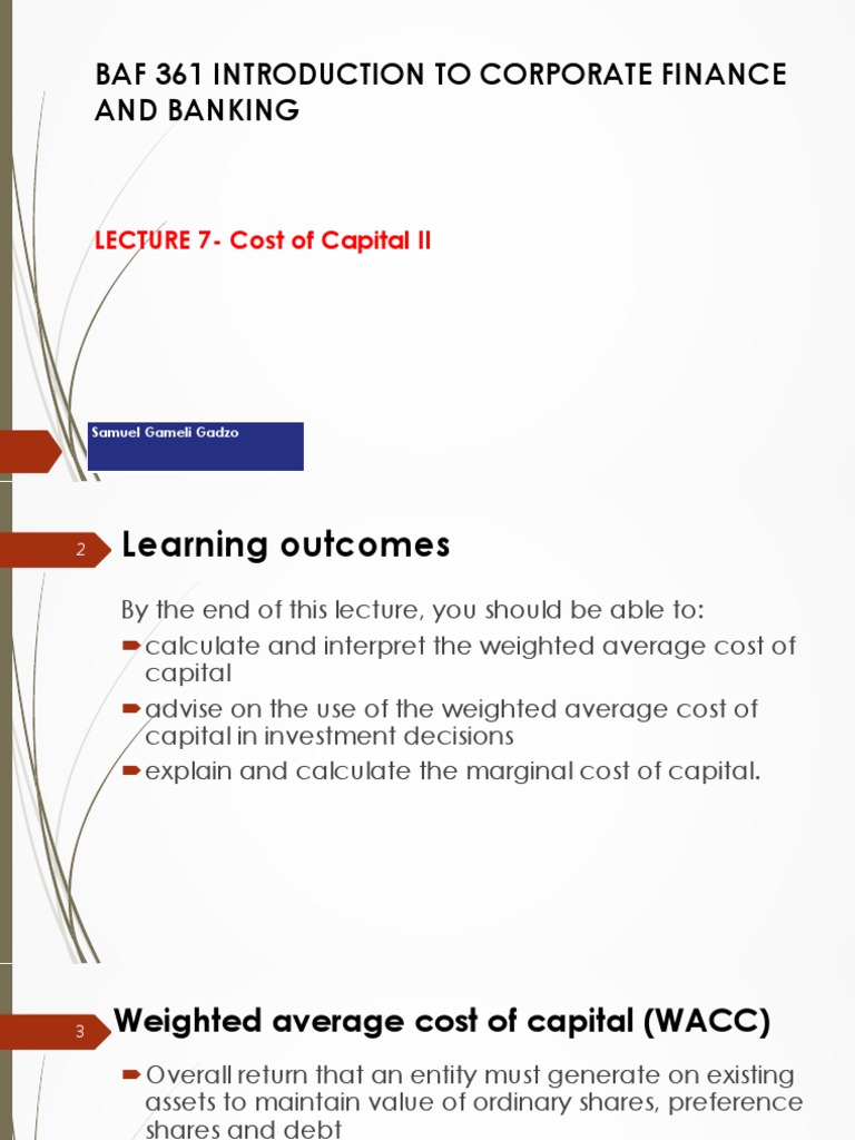 Calculating WACC and Investment Decisions | PDF | Cost Of Capital ...