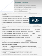 French Passe Compose Worksheet