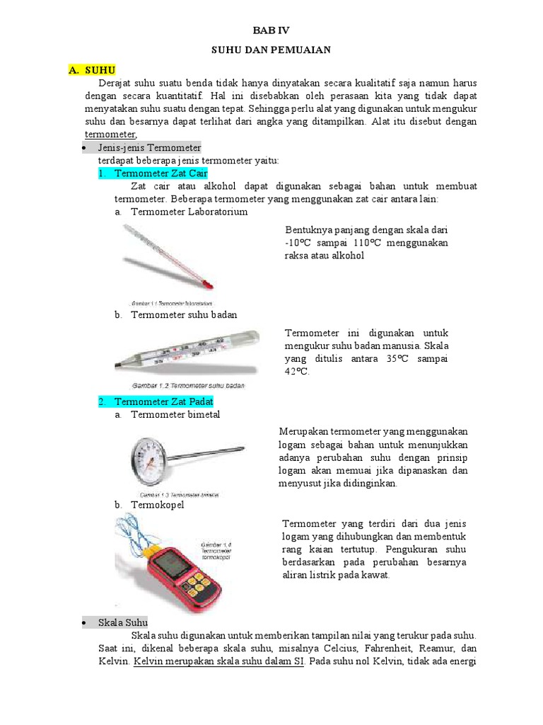 BAB IV Suhu Dan Kalor Kelas 7 Ipa | PDF