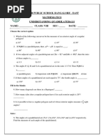 Delhi Public School Bangalore - East Mathematics Understanding Quadrilaterals NAME: - CLASS: VIII SEC: - DATE