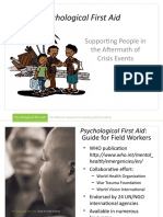 Psychological First Aid: Supporting People in The Aftermath of Crisis Events