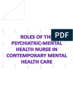 Role of psychiatric nurse