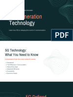 Green Orange Technology Patterns 5G Technology Technology Presentation