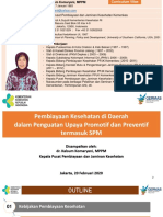 Pembiayaan Kesehatan Di Daerah DLM Penguatan Upaya Promotif Dan Preventif Termasuk SPM (Kapus P2JK)