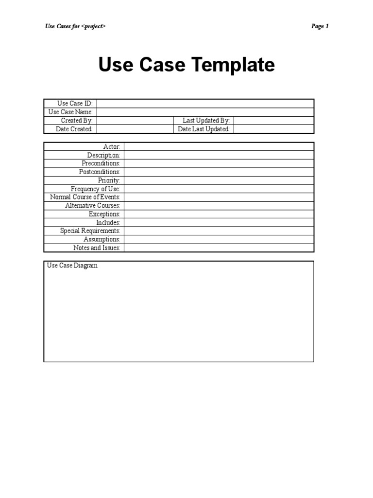 Use Case Template: Use Cases For | PDF | Computers