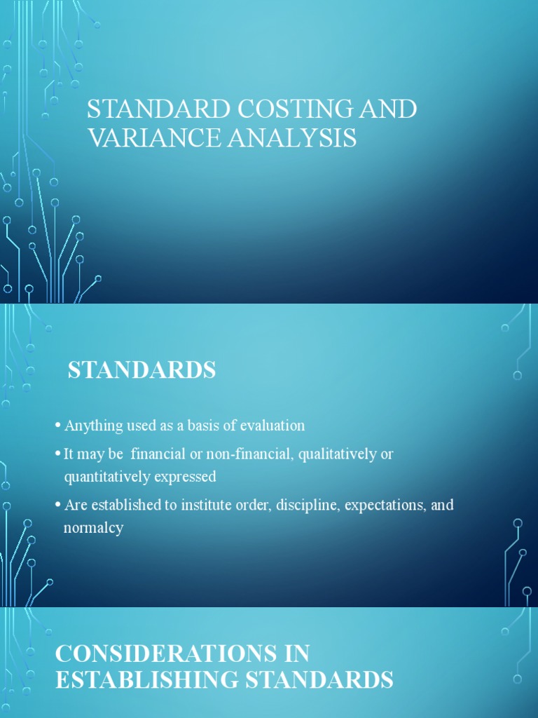 Cost Variance in Standard Costing | PDF | Variance | Evaluation
