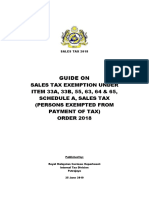 Guide On Sales Tax Exemption Under Item Schedule A