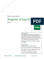Register of Injuries: (Type Your Company Name Here)