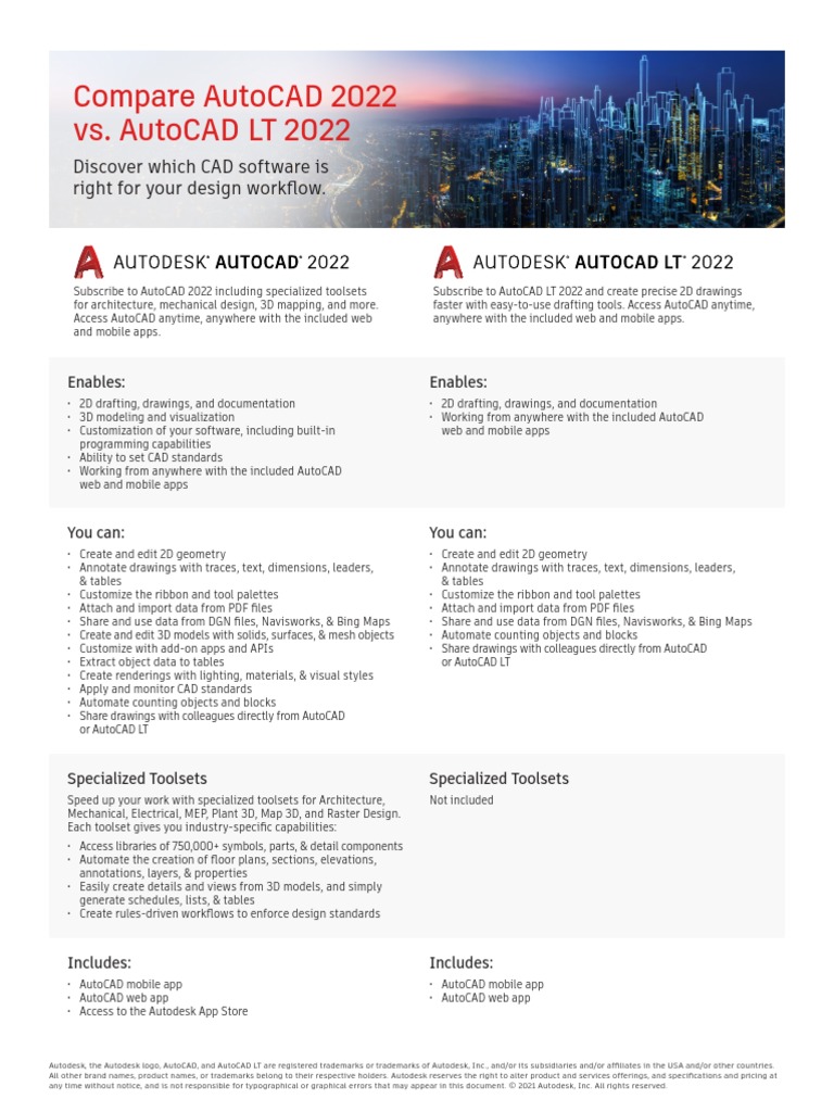 Autocad Vs Autocad Lt Comparison